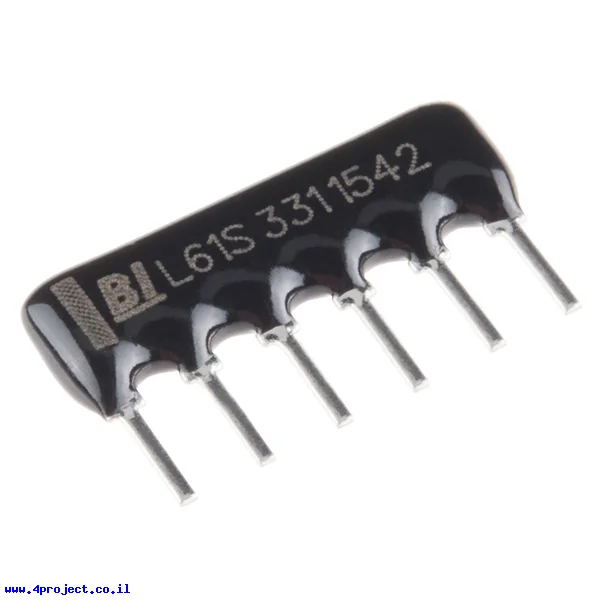 רשת נגדים 330 אום 1/5 וואט - 5 מחוברים יחד