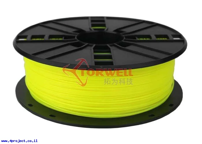 פלסטיק למדפסת תלת-מימד - צהוב נאון - ABS 1.75mm