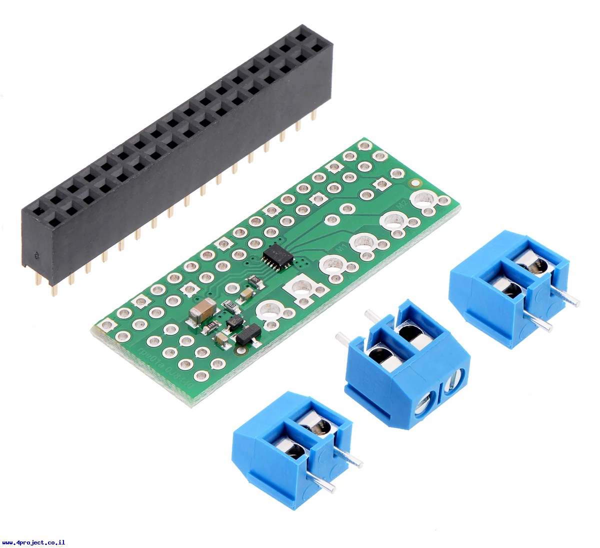 בקר מנוע DC ל-2 מנועים עד 1.2A - רכיב DRV8835 - צורת תוסף ל-Raspberry PI