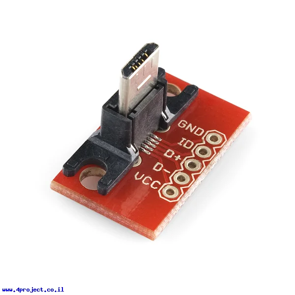 כרטיסון עם מחבר USB MicroB זכר