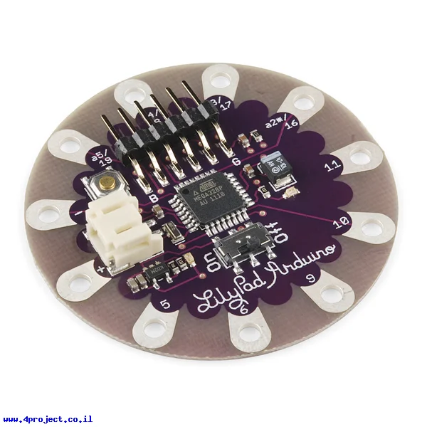כרטיס פיתוח תואם Arduino LilyPad פשוט עם מעגל טעינה לסוללות LiPo