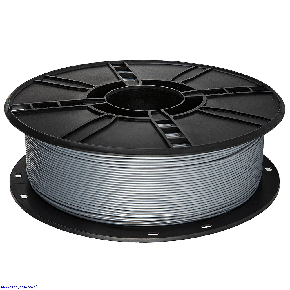 פלסטיק למדפסת תלת-מימד - כסף - PLA 1.75mm