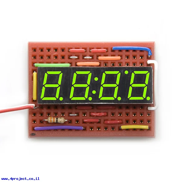 7Segment ירוק, 4 ספרות, 10 מ"מ