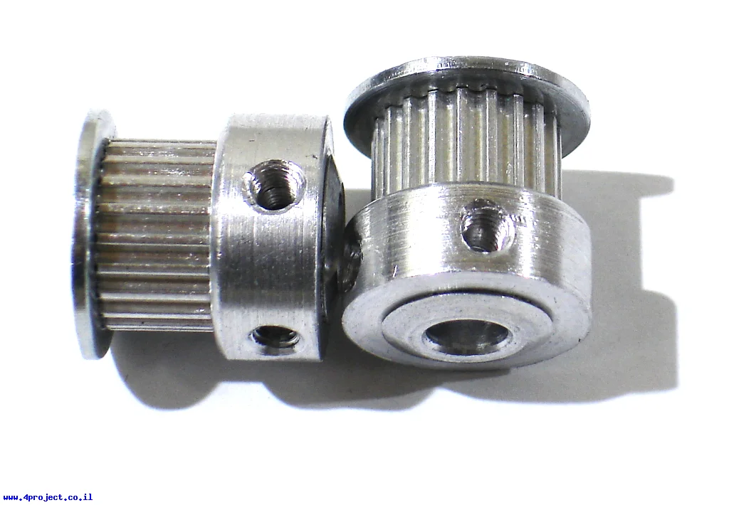 גלגלת רצועת תזמון GT2 6mm לציר 5 מ"מ - 20 שיניים (סין)