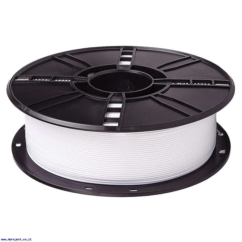 פלסטיק למדפסת תלת-מימד - לבן - PLA 1.75mm