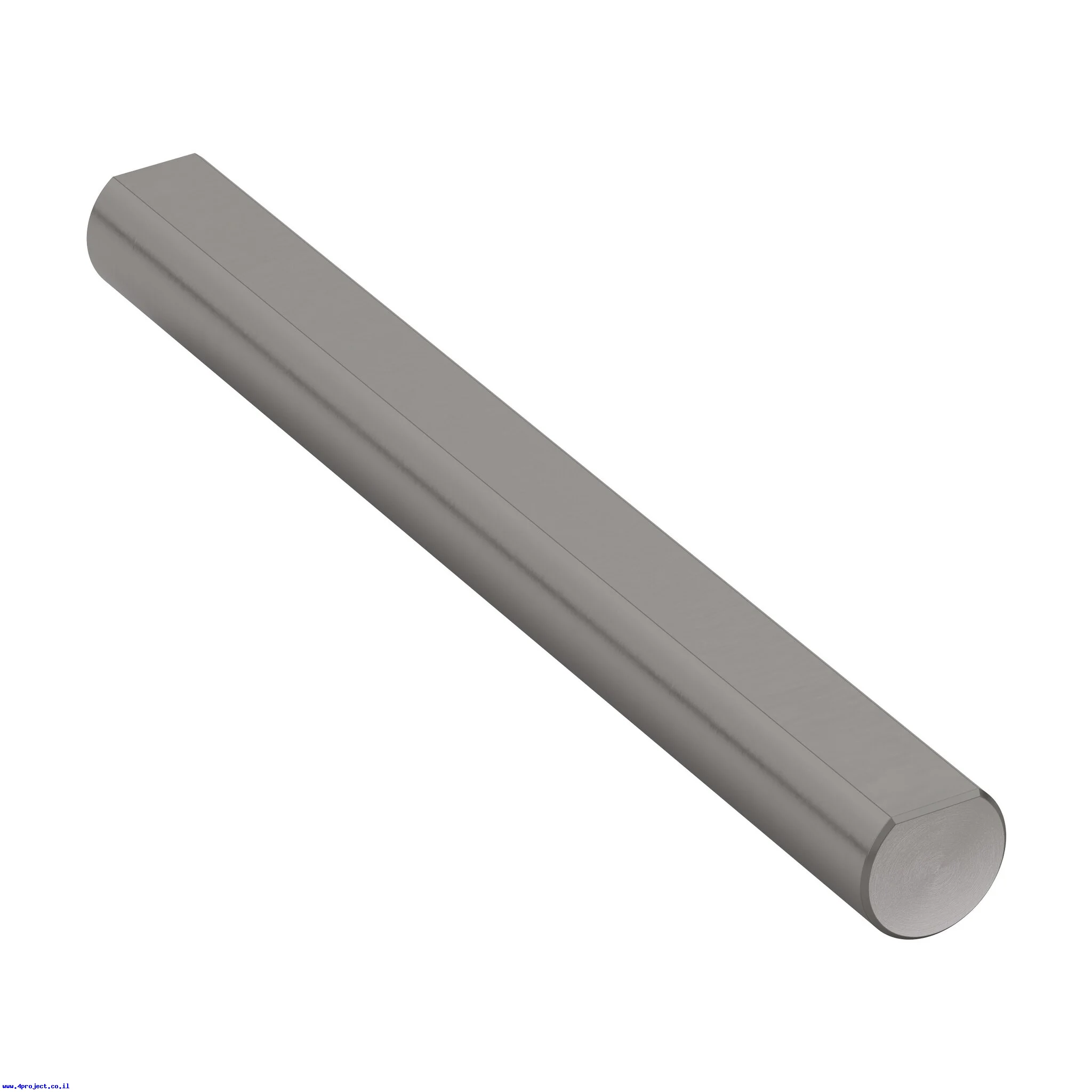 מוט פלדה 1/4" (6.35 מ"מ) בצורת D - אורך 2.25" (57.15 מ"מ)