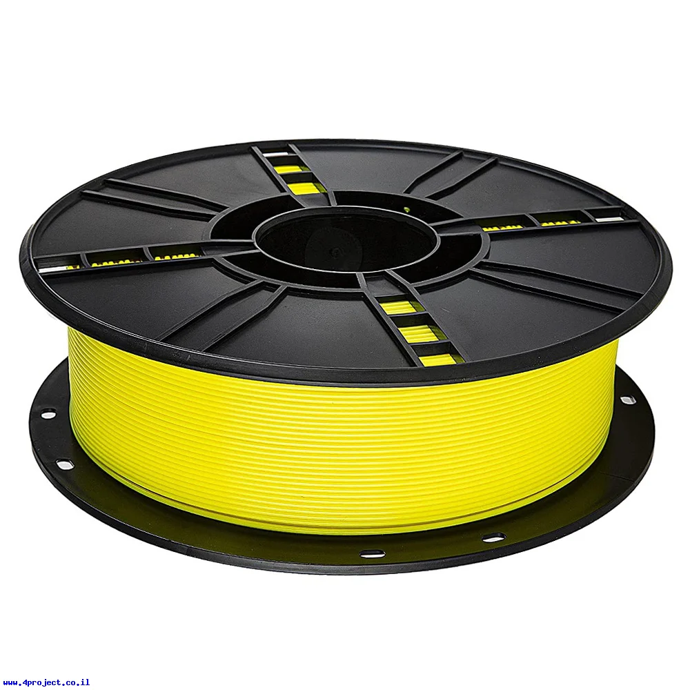 פלסטיק למדפסת תלת-מימד - צהוב - ABS 1.75mm