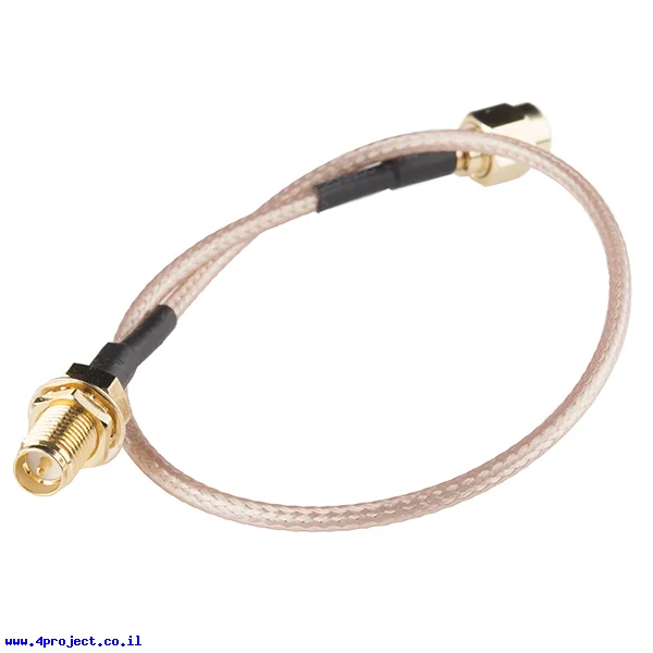 כבל מתאם RP-SMA זכר ל-RP-SMA נקבה - 25 ס"מ