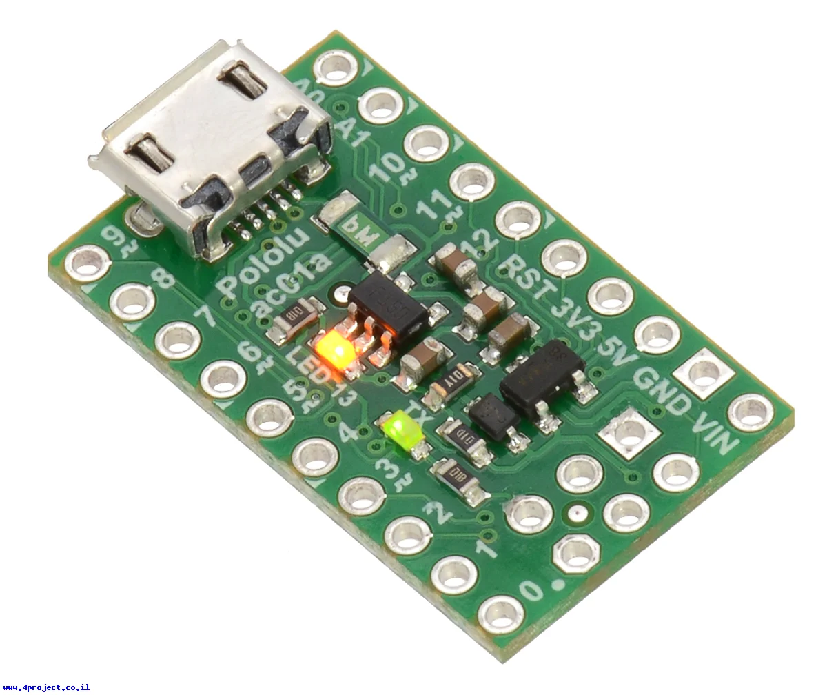 כרטיס פיתוח תואם Arduino A-Star 32U4 Micro