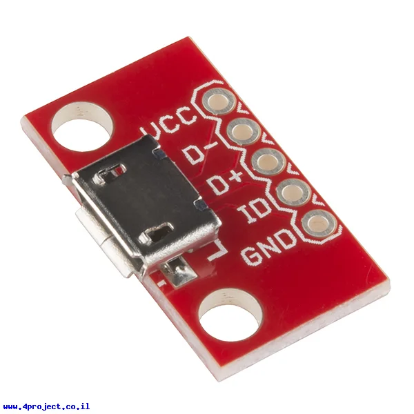 כרטיסון עם מחבר USB MicroB נקבה - SparkFun