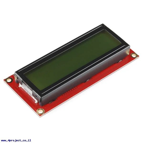 LCD טקסט 16x2, שחור על ירוק, 3.3V