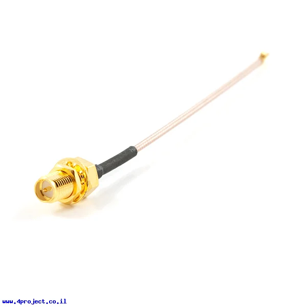 מתאם מחבר U.FL/IPEX1 ל-RP-SMA - אורך 10 ס"מ