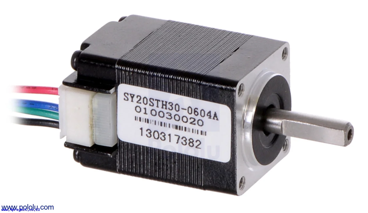 מנוע צעד 200 צעדים, 20x30 מ"מ, 3.9V/0.6A