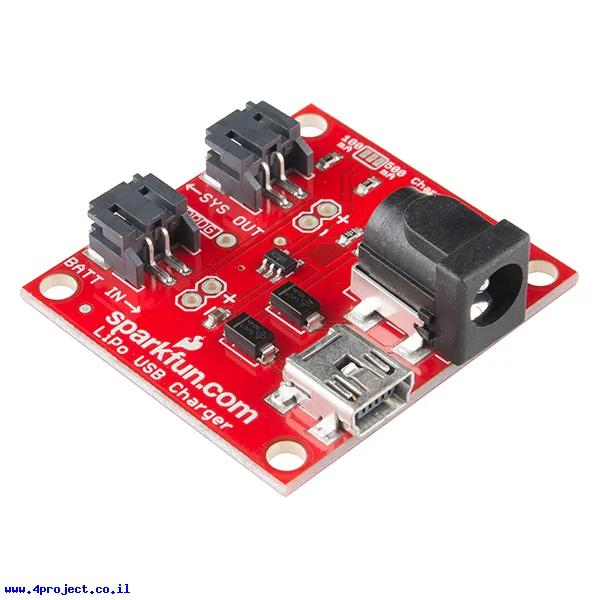 מטען סוללות LiPoly תא אחד - USB