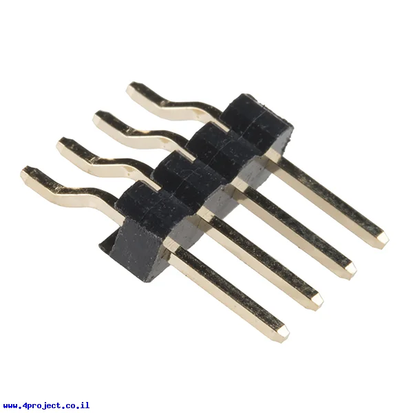 מחבר שורה זכר - 1x4 שוכב - להלחמת SMD