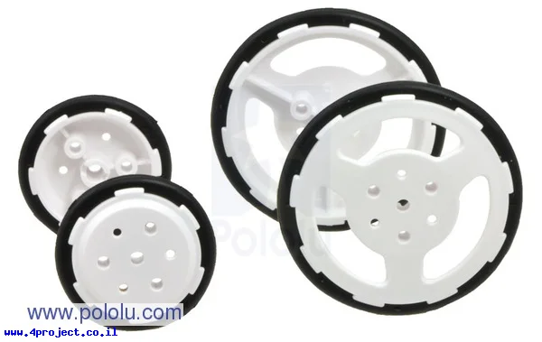 גלגל Tamiya 70193 דק 55x3.5 + 36x3.5 מ"מ - ערכה של 4