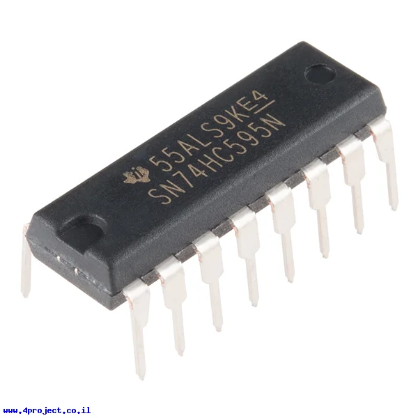 שבב הזזה 8bit Serial In/Parallel Out 74HC595