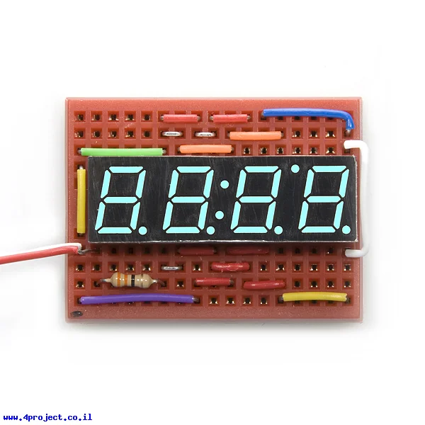 7Segment כחול, 4 ספרות, 10 מ"מ