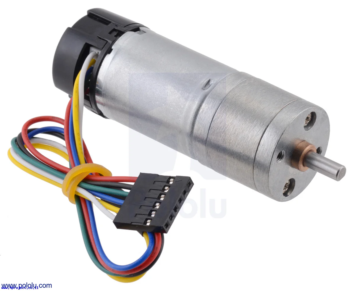 מנוע HP 25Dx54L מהירות 130rpm @ 6V עם מקודד