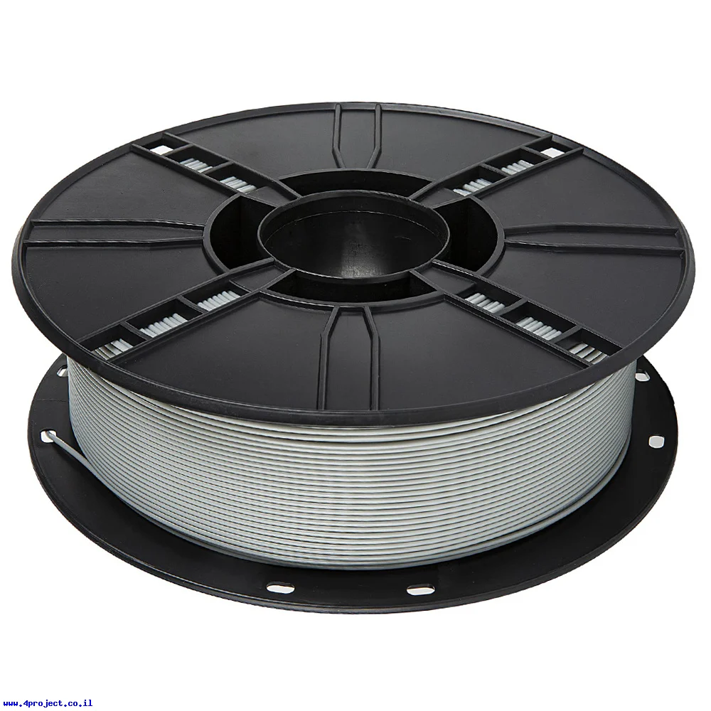 פלסטיק למדפסת תלת-מימד - אפור - ABS 1.75mm