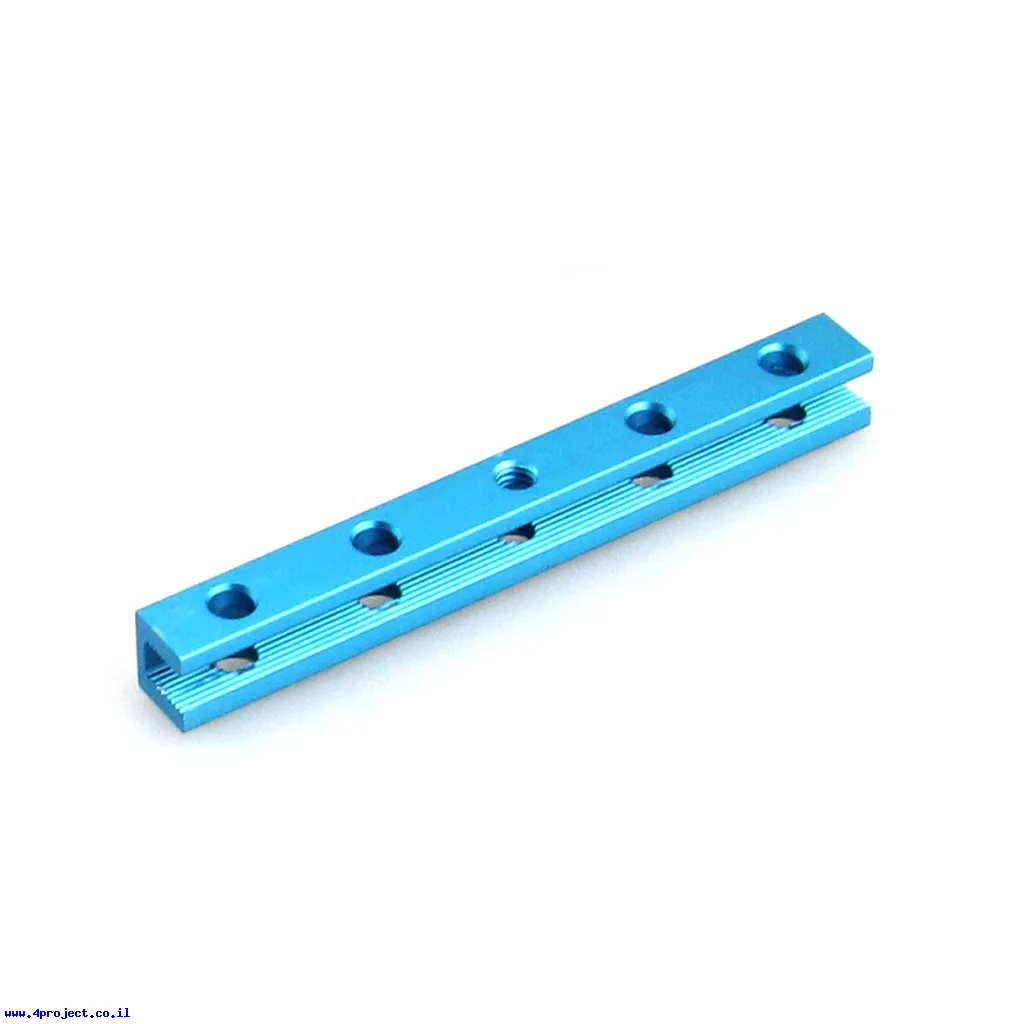 פרופיל אלומיניום 8x8 מ"מ עם הברגה באמצע - אורך 80 מ"מ