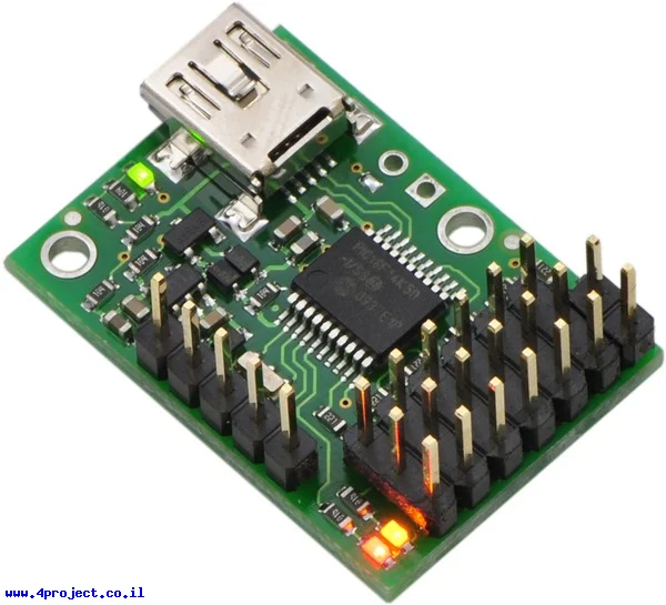 בקר מנוע סרוו 6 ערוצים מורכב - USB/TTL