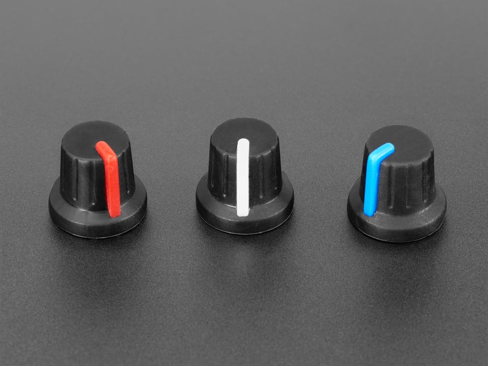 Potentiometer Knob - Soft Touch T18 - Red