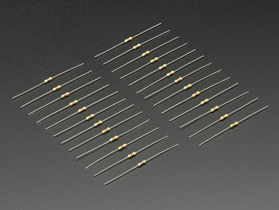 Through-Hole Resistors - 470 ohm 5% 1/4W - Pack of 25