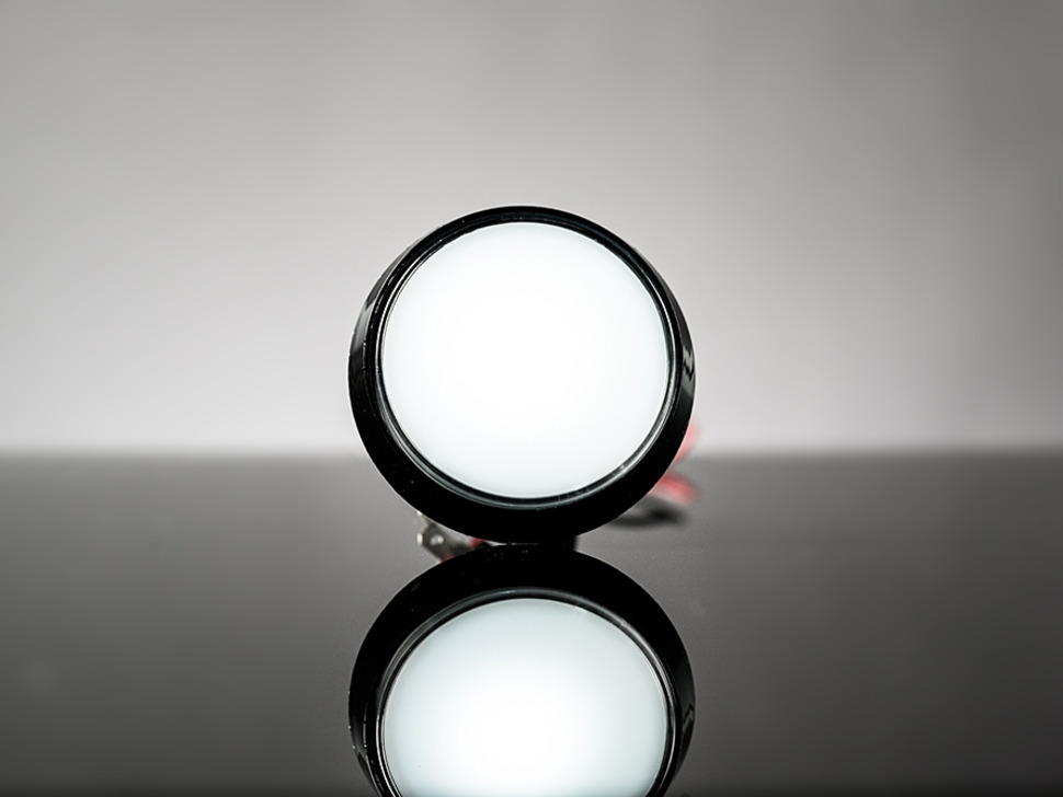 Large Arcade Button with LED - 60mm White