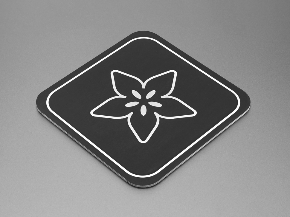 Aluminum PCB Coaster with Adafruit Logo