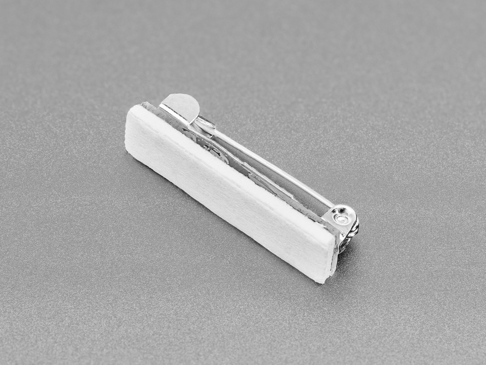 Silver Pin Back with Foam Adhesive