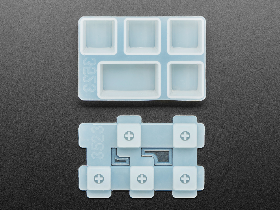 4 x 1U and 1 x 1.75U "Caps Lock" Silicone Keycap Molds