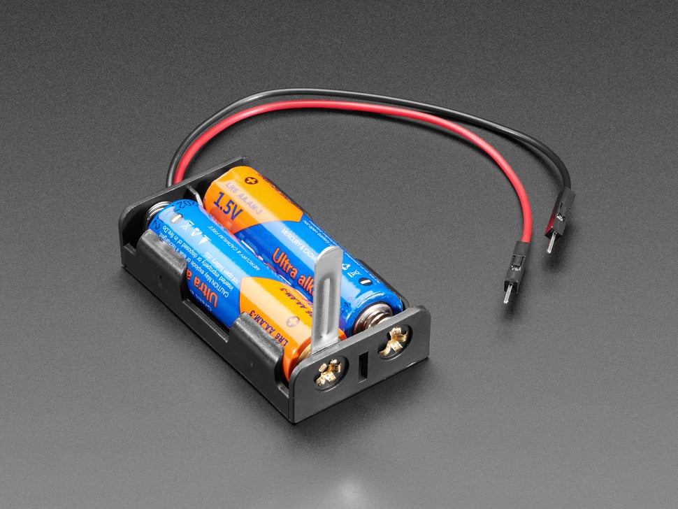 2 x AA Battery Holder with Knife Switch