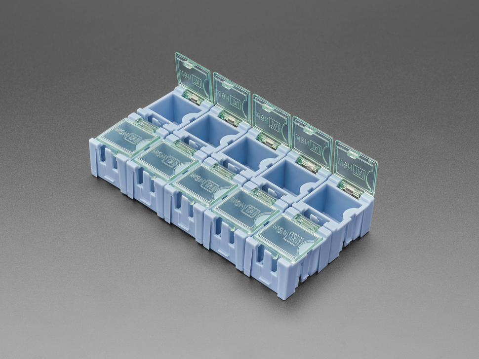 Tiny Modular Snap Boxes - SMD component storage - 10 pack