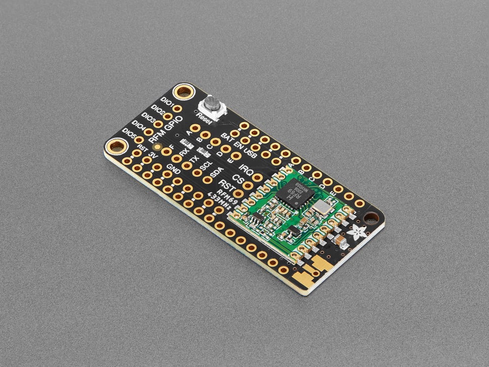 Adafruit Radio FeatherWing - RFM69HCW 433MHz