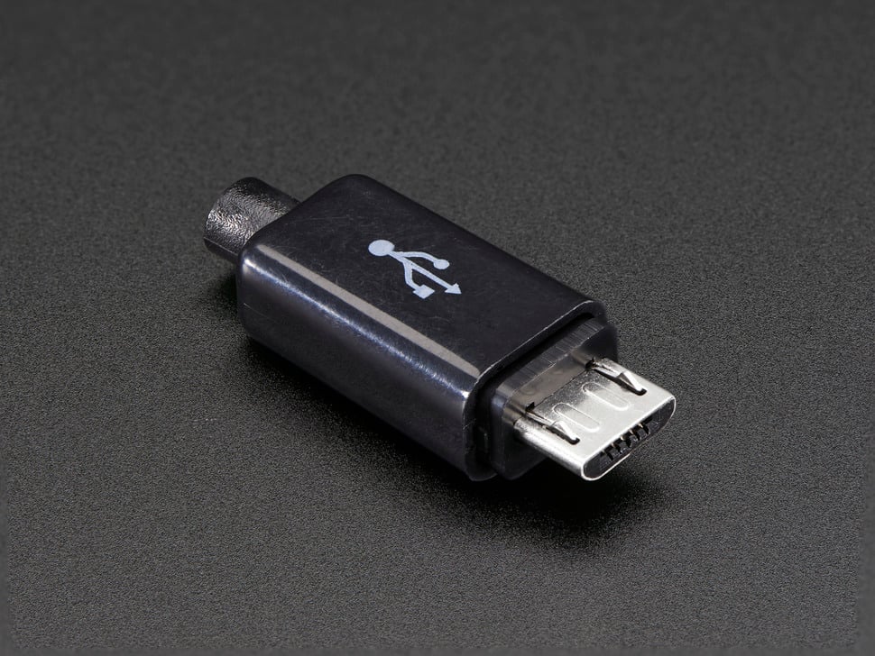 USB DIY Slim Connector Shell - MicroB Plug