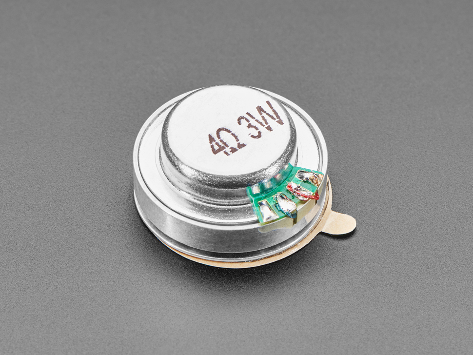 Medium Surface Transducer with Wires - 4 Ohm 3 Watt