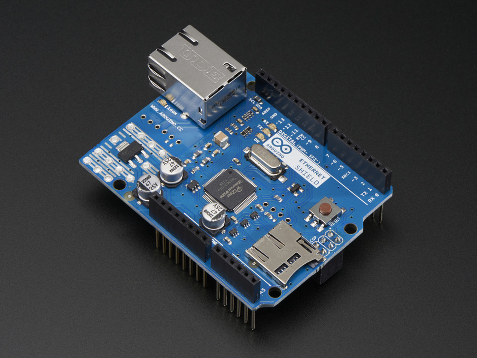 Arduino Ethernet shield R3 with micro SD connector - Assembled
