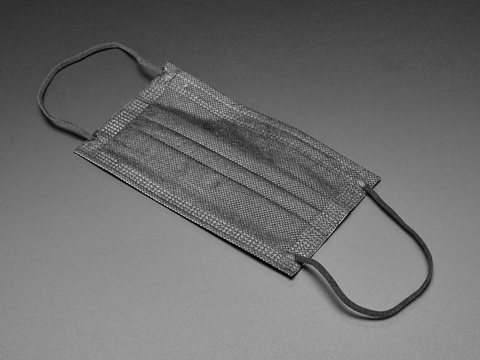 Single Black Surgical-Style Mask