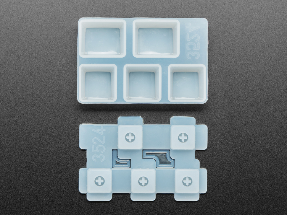 3 x 1U and 2 x 1.25U "Ctrl" Silicone Keycap Molds