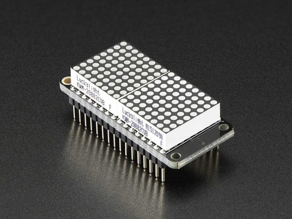 Adafruit 0.8" 8x16 LED Matrix FeatherWing Display - Yellow-Green