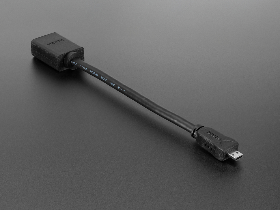 Micro-HDMI to HDMI Socket Adapter Cable