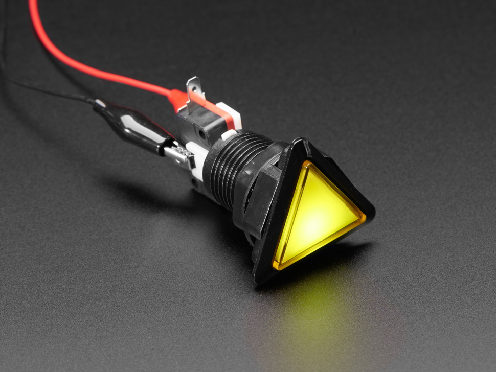 LED Illuminated Triangle Pushbutton A.K.A 1960s Sci-Fi Buttons