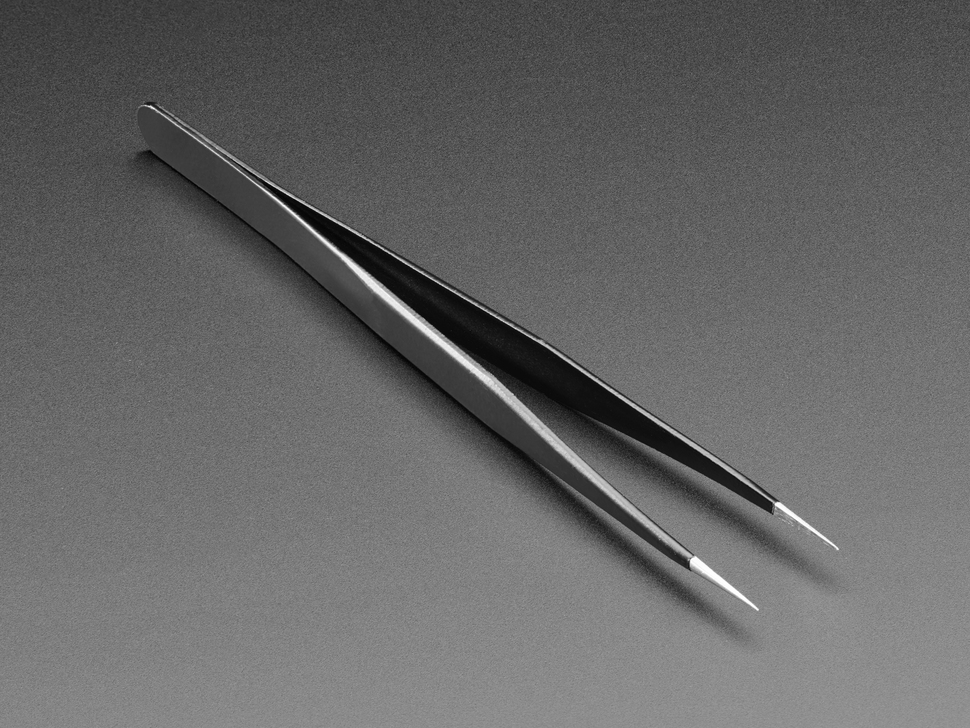 Fine tip straight tweezers - ESD safe