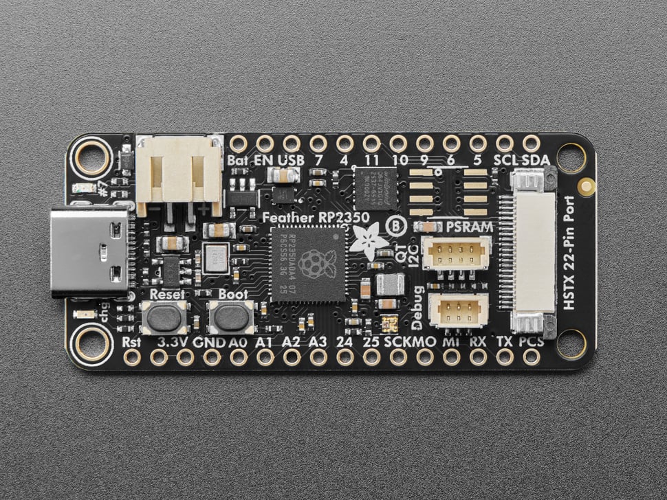 Adafruit Feather RP2350 with HSTX Port