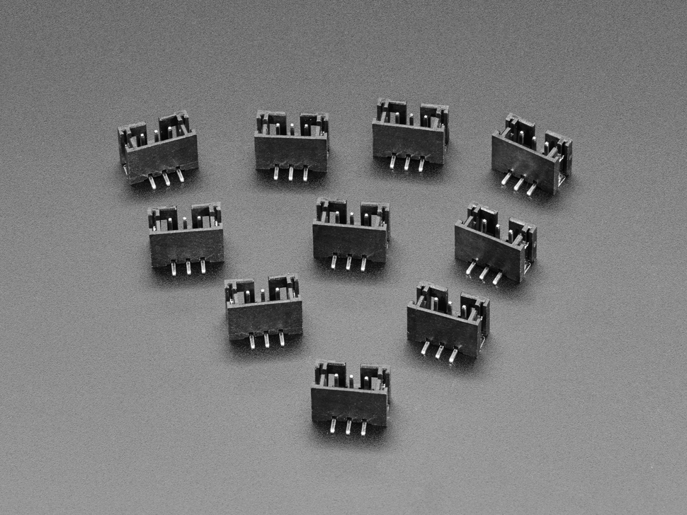 2mm 3-pin Vertical Connector - JST PH Compatible - 10 Pack