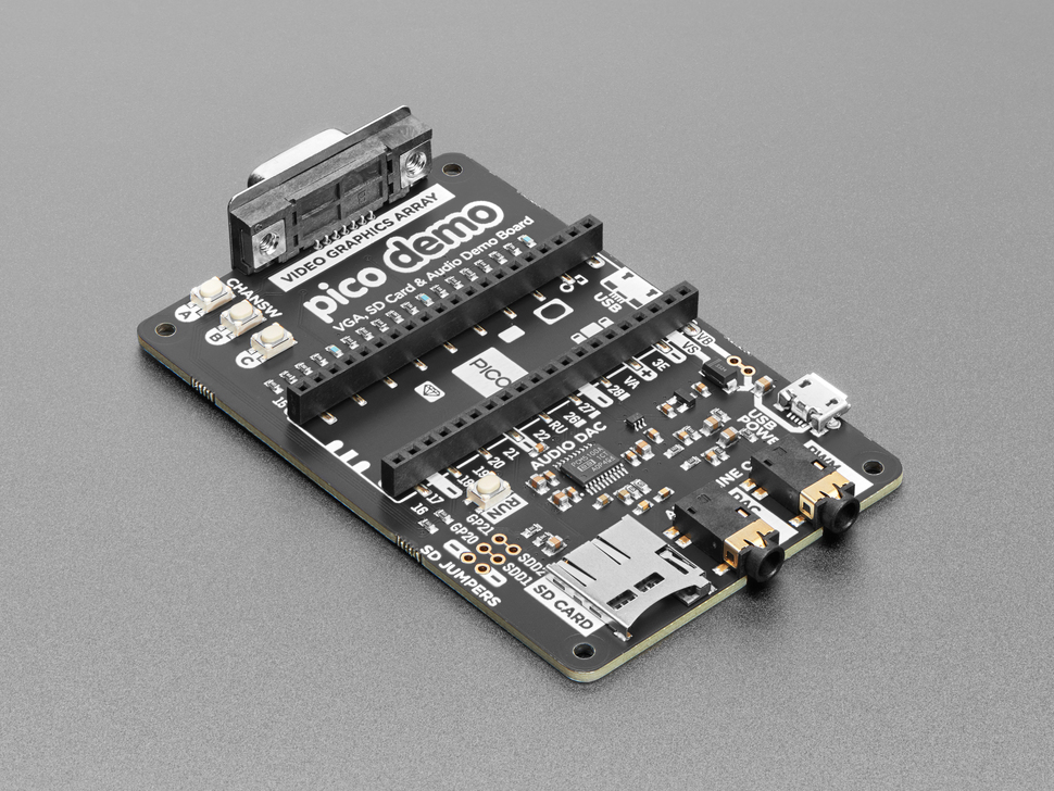 Pimoroni Pico VGA Demo Base - RP2040 VGA Multimedia Board