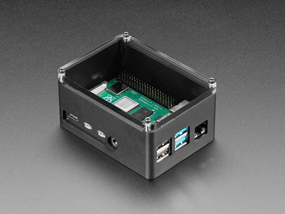 anidees Black Extra High Raspberry Pi 4 Case