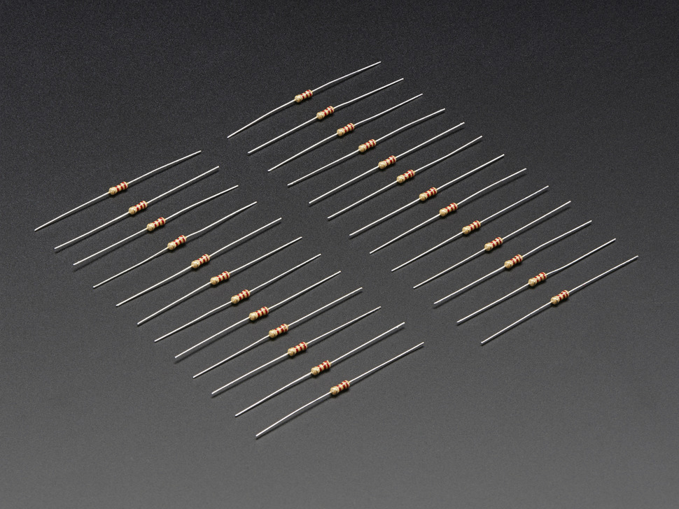 Through-Hole Resistors - 2.2K ohm 5% 1/4W - Pack of 25