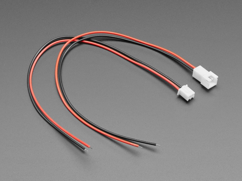 2.5mm Pitch 2-pin Cable Matching Pair - JST XH compatible